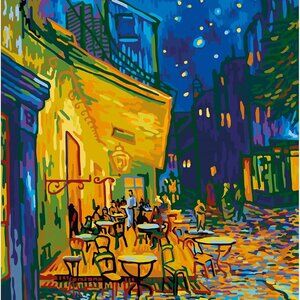 Artist's Loft Terrace at Night Paint-by-Number Kit NEW